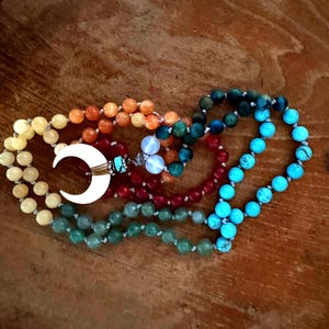 Chakra Moon Mala Necklace