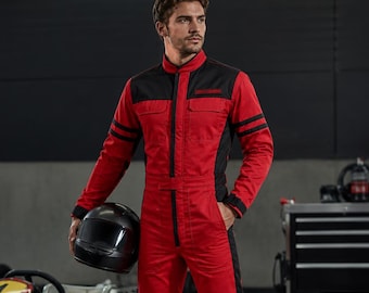 Macacão de corrida de kart feito à mão: Nível 2 CIK/FIA, personalizável.