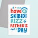 Skibidi Rizz Father's Day Card, Funny Fathers Day Card, Gen Z and Gen ...