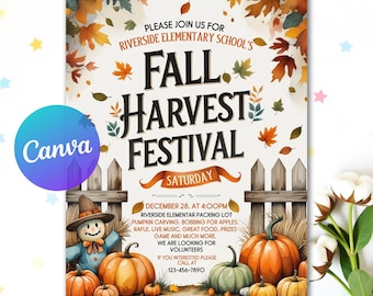 Fall Festival Invitation, Church Fall Festival Invite, Harvest Festival Party, Fall Party Invitation, Fall Festival Flyer, Instant Download