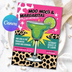 margarita invite, girls night decor, girls night evite, ladies night invite, girls night out, moo moos, womens brunch invite, animated invitation, bachelorette invite, mobile invitation, 40 birthday, digital invitation, girls day fun