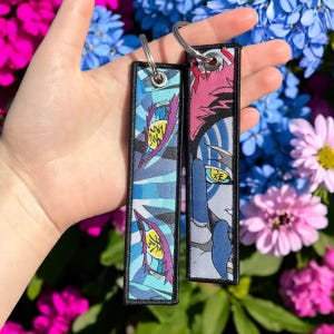 Anime Embroidered Keychain - Double Sided Jet Tag
