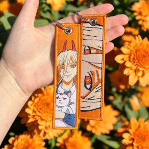 Anime Embroidered Keychain - Double Sided Jet Tag