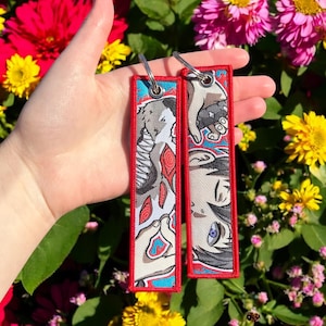 Anime Embroidered Keychain - Double Sided Jet Tag