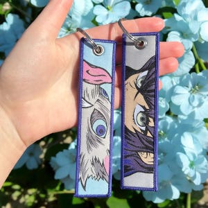 Anime Embroidered Keychain - Double Sided Jet Tag