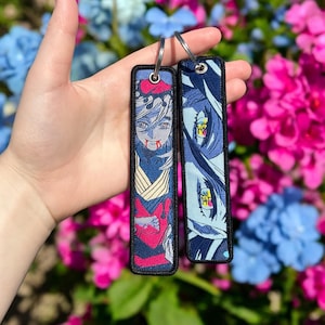 Anime Embroidered Keychain - Double Sided Jet Tag