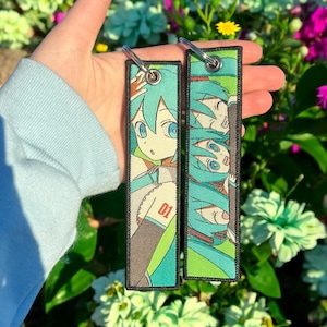 Anime Embroidered Keychain - Double Sided Jet Tag