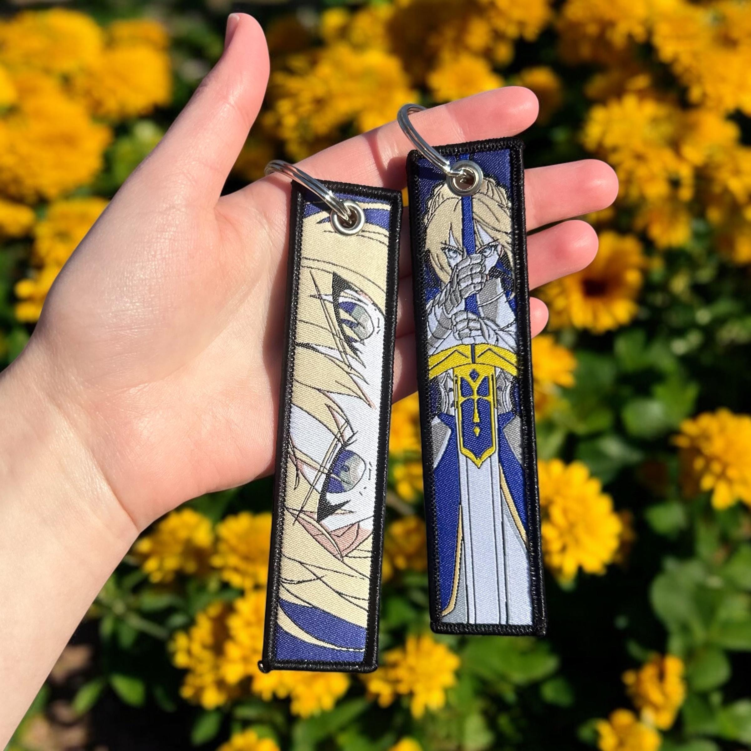 Anime Embroidered Keychain - Double Sided Jet Tag