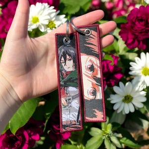 Anime Embroidered Keychain - Double Sided Jet Tag