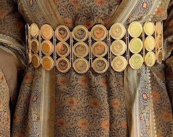 Authentic Kurdish Three-Line Lira Belt from Erbil