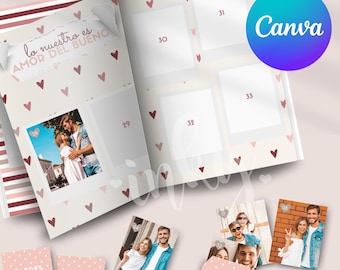 Custom Photo Album | Editable Canva Template | Printable Sticker Album | Couple Photo Album