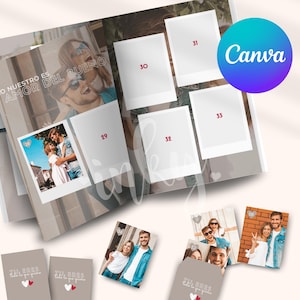 Álbum de estampas de fotos personalizado | Plantilla de Canva editable | Álbum de figuritas imprimible | Álbum de fotos tipo revista