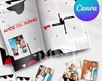 Personalized Photo Album | Editable Canva Template | Printable Sticker Album | Valentine's Day Couple Sticker Album