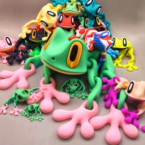 Magnetischer Frosch - beweglich - 3D Druck Figur - designed by Blob Lab