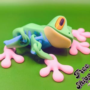 Kids toy frog magnet fridge kitchen decor frog lover funny frog movable TikTok cute frog colorful Blob Lab
