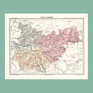 Carte ancienne du Tarn-et-Garonne (1870) - A. Joanne