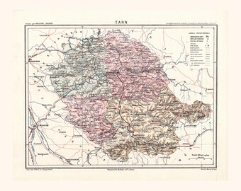 Old map of Tarn (1870) - A. Joanne