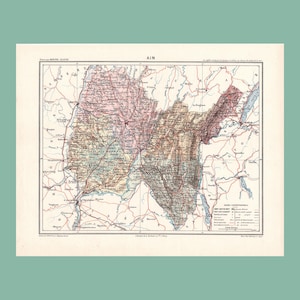 Carte Ancienne de l'Ain (1870) - Adolphe Joanne
