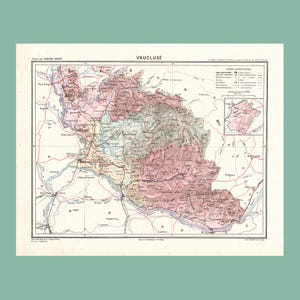 Carte ancienne du Vaucluse (1870) - A. Joanne