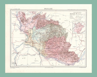 Carte ancienne du Vaucluse (1870) - A. Joanne