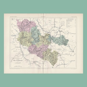Carte Ancienne de la Moselle (1882) - V.A. Malte-Brun