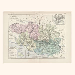 Carte Ancienne du Morbihan (1882) - V.A. Malte-Brun
