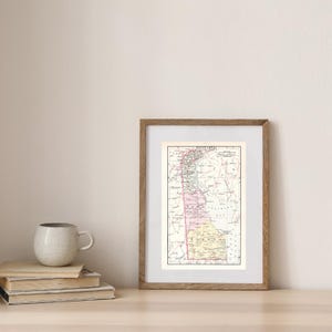 Carte ancienne du Delaware (1896) / Gravure originale / Pièce authentique /  31,75 cm x 25,4 cm