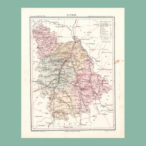 Carte ancienne de la Vienne (1870) - A. Joanne