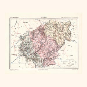 Carte ancienne de la Corrèze (1870) - A. Joanne