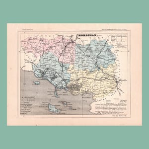 Carte ancienne du Morbihan (1896) / F. de la Brugère
