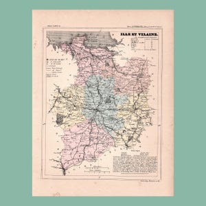 Carte ancienne de l'Ille-et-Vilaine (1896) / F. de la Brugère