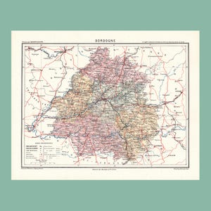 Carte ancienne de la Dordogne (1870) - A. Joanne