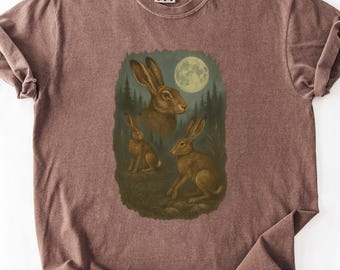 White-Tailed Jackrabbit 90s T-Shirt -  Vintage Wildlife Nature Comfort Colors Tee