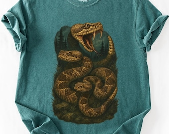 Rattlesnake Comfort Colors Tshirt - Voice of the Embercoil - Venomous Reptile Shirt