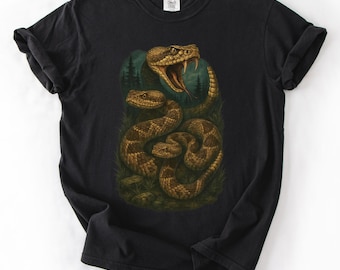 Rattlesnake Comfort Colors Tshirt - Voice of the Embercoil - Venomous Reptile Shirt
