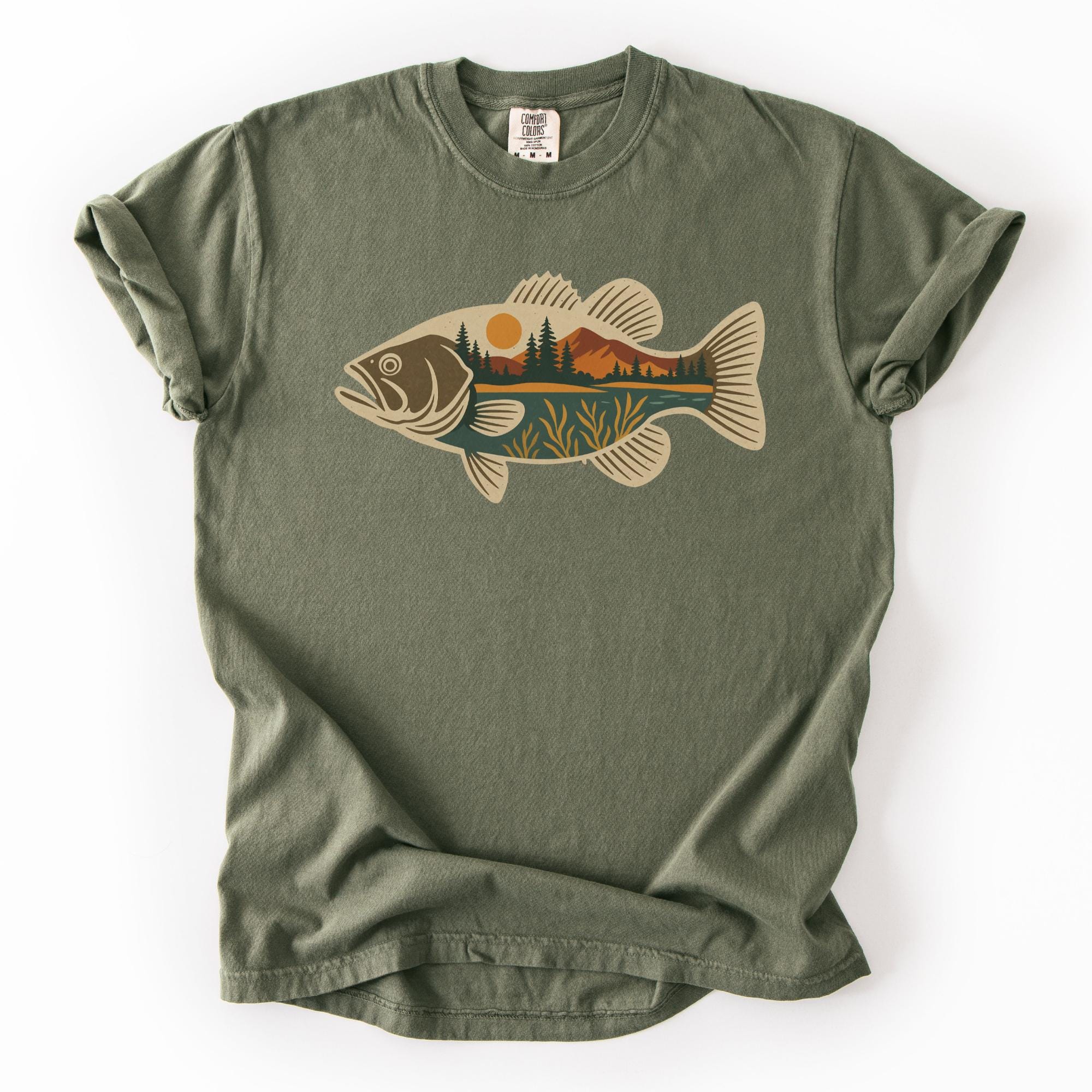 Largemouth Bass T-shirt - Vintage Fishing Illustration Comfort