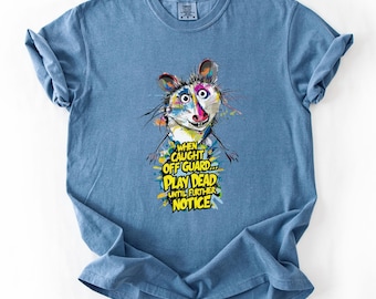 Camiseta con estampado de zarigüeya divertida - Camiseta de regalo con humor para la ansiedad - Camiseta Comfort Colors