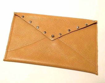 Camel Leather Travel Envelope