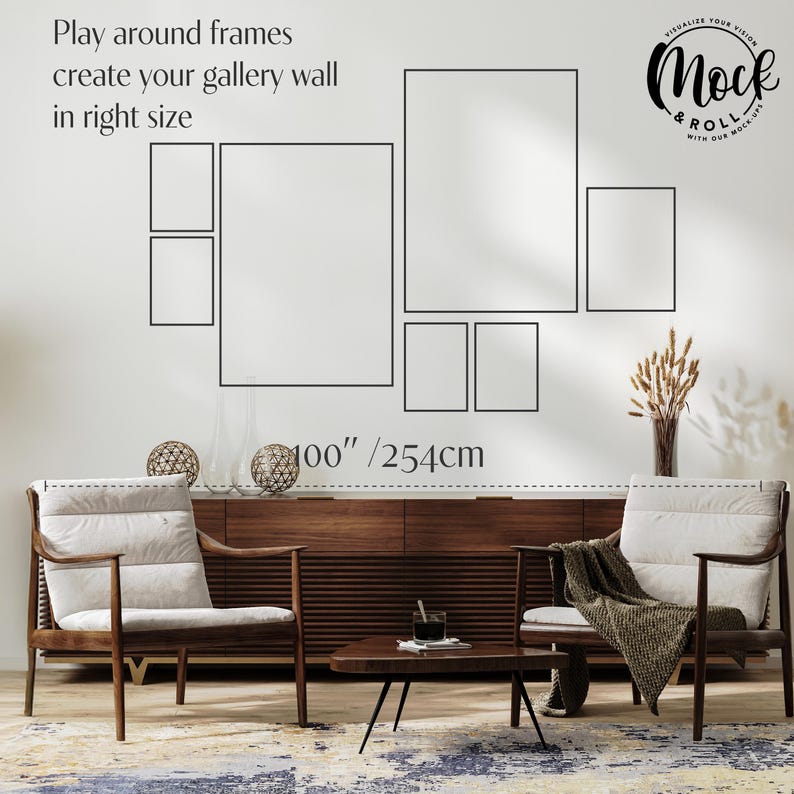 Editable Wall Art Size Guide/poster Size Chart: Vertical & Horizontal ...