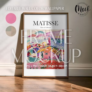 Scandinavian Single Frame Mockup DIN A Wood Frame Wall Art Mockup One Vertical Frame Poster Mockup PSD Editable Print Frame Template Mockup