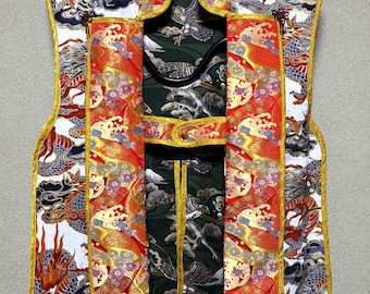 Samurai Kostüm, Japanischer Shogun Waffenrock, Authentischer Jinbaori, Handgemacht