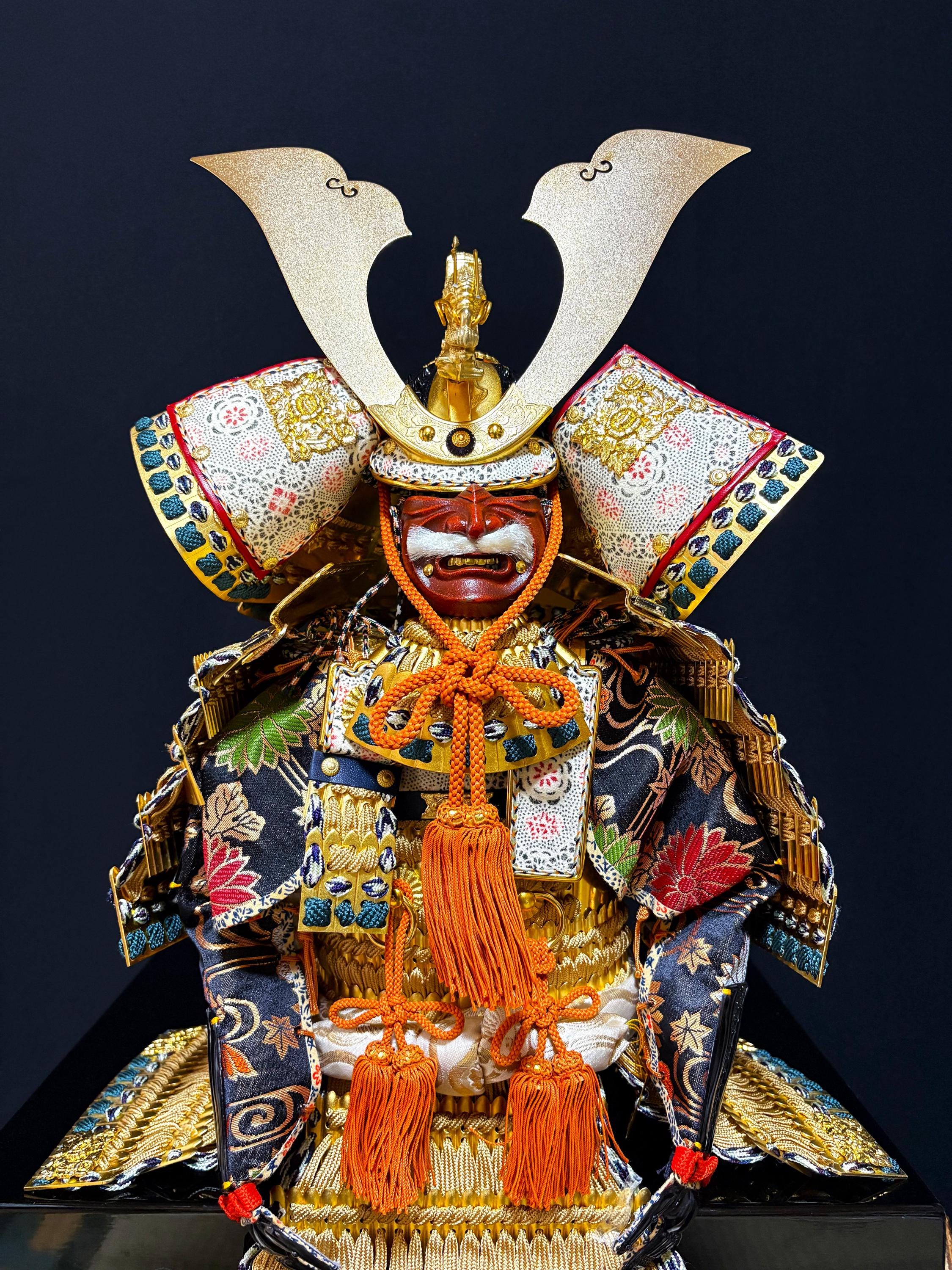 Vintage Japanese Samurai Armor Yoroi, Gold Dragon Kabuto, Kamakura