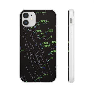 Funda para teléfono con diseño de control de tráfico aéreo - Funda flexible con diseño de radar de aviación - Regalo único para pilotos y entusiastas de la aviación