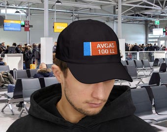 AVTAS 100 LL bestickte Dad-Cap | Flugkraftstoff Patch Mütze