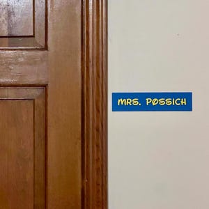Disney Parks Door Sign – Personalized 3D Printed Name Sign | Teacher Appreciation | Office or Classroom Door Sign | Whimsical Wall Decor
