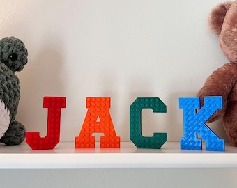 Letras de ladrillo personalizadas / Letrero con nombre para dormitorio infantil / Letrero con nombre personalizado / Letrero para habitación infantil / Decoración para habitación de niño / Regalo de Navidad / Regalos para calcetines navideños