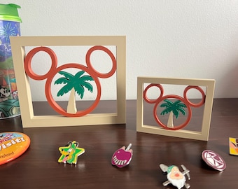 Letrero de pared impreso en 3D inspirado en Escape Mágico / Disney Vacation Club - Decoración para el hogar con palmeras y Mickey / DVC / Hogar Tropical Disney