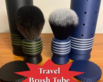 Estuche de viaje para brochas de afeitar impreso en 3D / Combinaciones de colores personalizadas / Ergonómico, duradero y único / Para llevar de vacaciones / Tubo listo para viajar