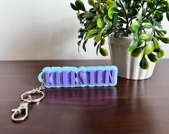 Llavero con nombre personalizado / Etiqueta con nombre / Llavero / Etiqueta para mochila escolar / Etiqueta con nombre para niños / Llavero personalizado para niños / Regalo / Impresión 3D