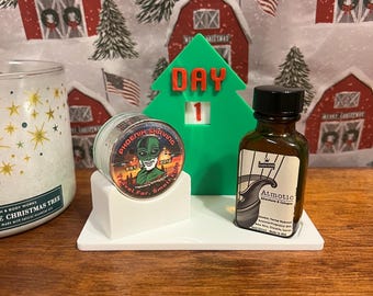 Advent Calendar Shave Stand | Christmas Countdown | Shave Soap | Aftershave| SOTD Photo Stand |  Wetshaving |  12 Days of Shavemas | Phoenix
